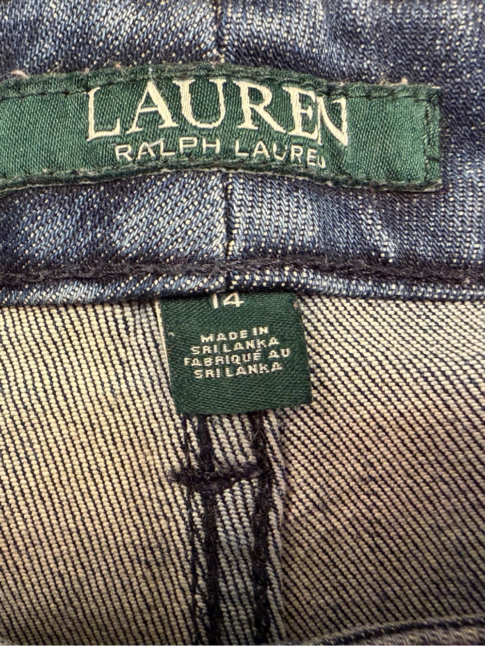 Lauren Ralph Lauren Cotton Stretch Raw Hem Straight Jeans Sz 14 - Picture 7 of 7